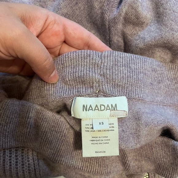 NAADAM Fisherman Pants XS Purple Wool Cashmere Blend - Picture 10 of 14